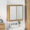 vidaXL Mobiletto per specchio da bagno con porta Rovere artigianale