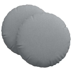 vidaXL Cuscini per Seduta 2 pcs Grigio chiaro &Oslash;60 x 21 cm Tessuto