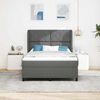 vidaXL Letto a molle con materasso Grigio scuro 160 x 200 cm Tessuto