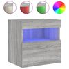 vidaXL Mobili TV a Parete con Luci LED 2pz Grigio Sonoma 40x30x40 cm