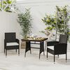 vidaXL Set da Pranzo per Giardino 3 pz in Polyrattan Nero