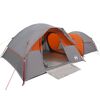 vidaXL Tenda da Campeggio 5 Persone Grigio e Arancione Impermeabile