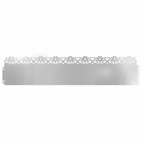 vidaXL Bordure per prato 20 pcs Argento 103 x 0,05 x 22 cm