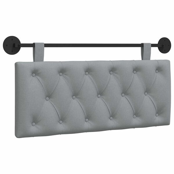 vidaXL Testata appesa Grigio chiaro 110 x 55 x 7 cm Tessuto