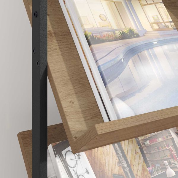 vidaXL Scaffale per riviste Rovere artigianale 68 x 40 x 123.5 cm