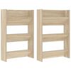vidaXL Scarpiere a Muro 2pz Rovere Sonoma 60x18x90cm Legno Multistrato