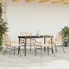 vidaXL Set da Pranzo da Giardino 5pz con Cuscini Polyrattan Vetro