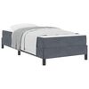 vidaXL Letto a molle con materasso Grigio scuro 80 x 210 cm Tessuto