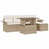 vidaXL Set Divano da Giardino 6 pz Beige