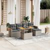 vidaXL Set Divano da Giardino 6 pz con Cuscini Grigio in Polyrattan