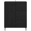 vidaXL Credenza con cassetto Rovere Nero 69,5 x 34 x 90 cm