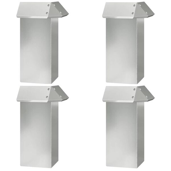 vidaXL Recinto per lumache 4 pcs Argento 13,5 x 13,5 x 25 cm