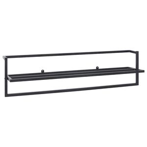 vidaXL Portasciugamani Nero 95x25x22 cm in Ferro