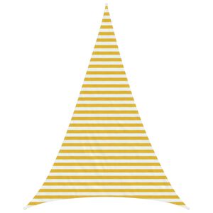 vidaXL Telo Ombra 4 x 5 x 5 m HDPE Triangolare Giallo e Bianco
