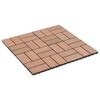 vidaXL Piastrella per Decking 11 pcs Marrone 30 x 30 cm WPC