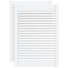 vidaXL Ante a Lamelle 2 pz Bianche 69x49,4 cm in Legno di Pino