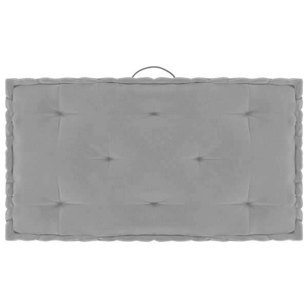 vidaXL Cuscini per Pallet e Pavimento 6 pz Grigi n Cotone