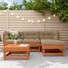 vidaXL Set Lounge da Giardino 5 pcs Marrone Cera