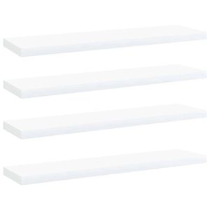 vidaXL Ripiani per Libreria 4 pz Bianchi 40x10x1,5 cm in Multistrato