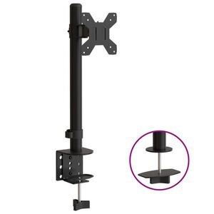 vidaXL Supporto per Monitor in Acciaio Nero VESA 75/100 mm