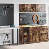 vidaXL Armadi da Garage 2 pz Rovere Fumo in Legno Multistrato