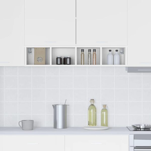 vidaXL Armadio pensile Bianco 20 x 29,5 x 100 cm Legno multistrato