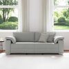 vidaXL Divano Grigio Nuvola 219 x 77 x 82 cm Tessuto