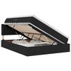 vidaXL Letto con contenitore LED e materasso Nero 140 x 190 cm Tessuto