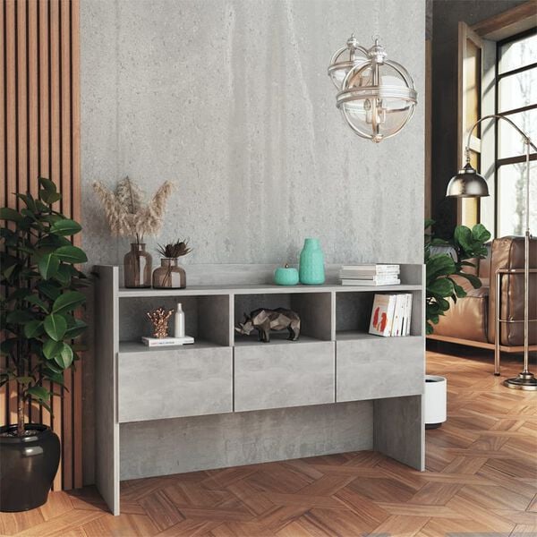 vidaXL Credenza Grigio Cemento 105x30x70 cm in Legno Multistrato