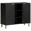 vidaXL Credenza Nera 90x33x75 cm in Legno Multistrato