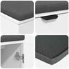 vidaXL Panca per ingresso con cuscino con porta Bianco 80 x 46 x 46 cm