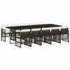 vidaXL Set da Pranzo da Giardino 11 pz con Cuscini Polyrattan Marrone