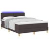 vidaXL Letto a Sorgente LED con led Marrone Scuro 140 x 190 cm Tessuto