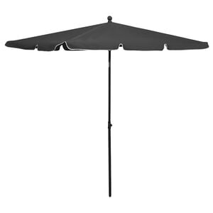vidaXL Ombrellone da Giardino con Palo 210x140 cm Antracite
