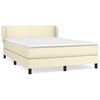 vidaXL Giroletto a Molle con Materasso Crema 140x190 cm in Similpelle