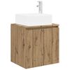 vidaXL Mobile Lavabo da Parete Rovere Artigianale 53 x 35 x 63 cm