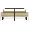 vidaXL Giroletto senza Materaso in Metallo Rovere Sonoma 183x213 cm