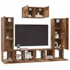 vidaXL Set mobile TV 7 pcs Legno vecchio Legno multistrato