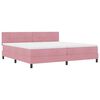 vidaXL Letto a Molle con Materasso Rosa 200 x 200 cm Tessuto