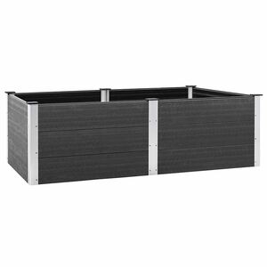 vidaXL Letto Rialzato da Giardino 200x100x54 cm in WPC Grigio
