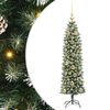 vidaXL Albero di Natale Artificiale Sottile Verde e Bianco 150 cm