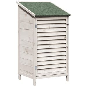 vidaXL Capanno da Giardino con tetto Bianco 59 x 56 x 113,5 cm