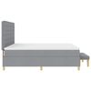 vidaXL Letto a molle con materasso Grigio chiaro 200 x 200 cm Tessuto