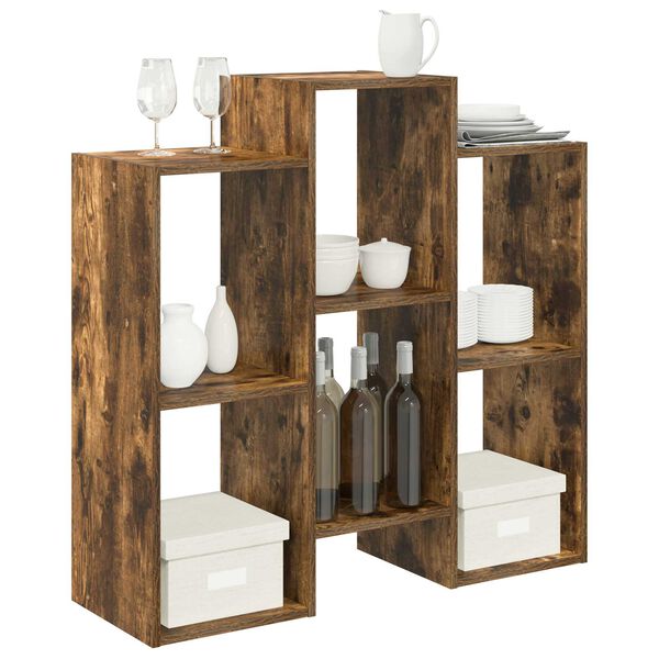 vidaXL Credenza Rovere fum&eacute; 90 x 30 x 90 cm