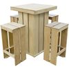 vidaXL Set da Pranzo da Giardino 5 pz in Legno di Pino Impregnato