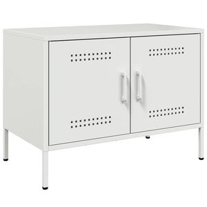 vidaXL Mobile TV Bianco 68x39x50,5 cm in Acciaio
