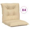 vidaXL Cuscini per Sedia da Giardino 4 pz Beige 100x50x7 cm Tessuto