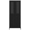 vidaXL Credenza Rovere Nero 69,5 x 34 x 180 cm Legno multistrato