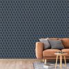 DUTCH WALLCOVERINGS Carta da Parati Geometric Blu e Oro