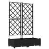 vidaXL Vaso da giardino 2 pz Nero 80 x 40 x 125,5 cm PP